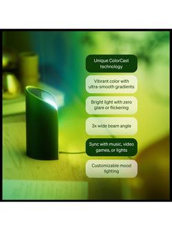 Philips Hue Flare White & Colour Gradient Smart LED Play Wall Light, Black - view 2, Black Black