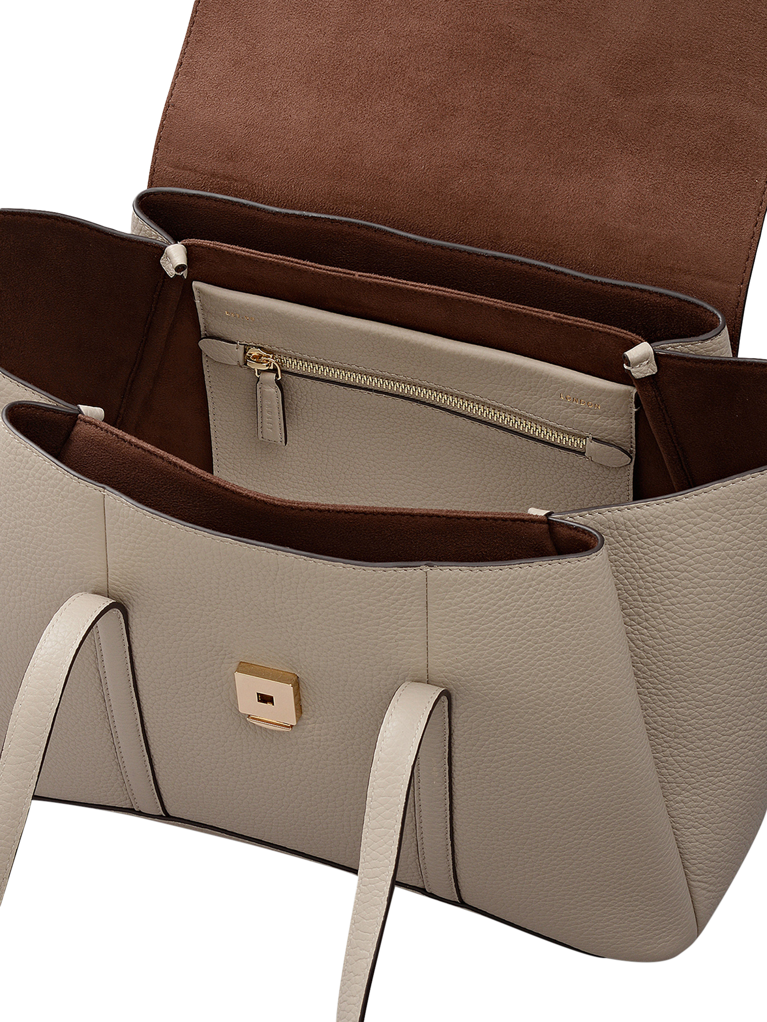 Product image 3 of 6, which shows Radley The Chancery Medium Leather Shoulder Bag, Porcini