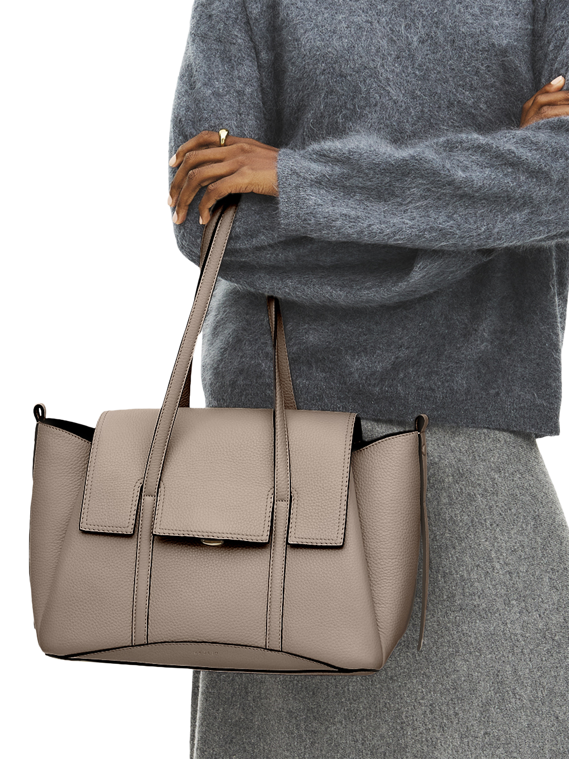 Product image 6 of 6, which shows Radley The Chancery Medium Leather Shoulder Bag, Porcini