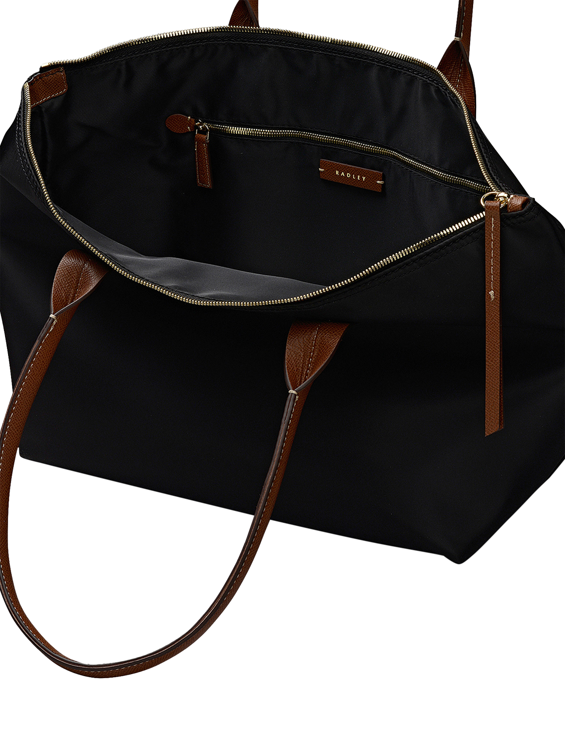 Product image 3 of 4, which shows Radley The Townley Medium Zip-top Grab Bag, Black