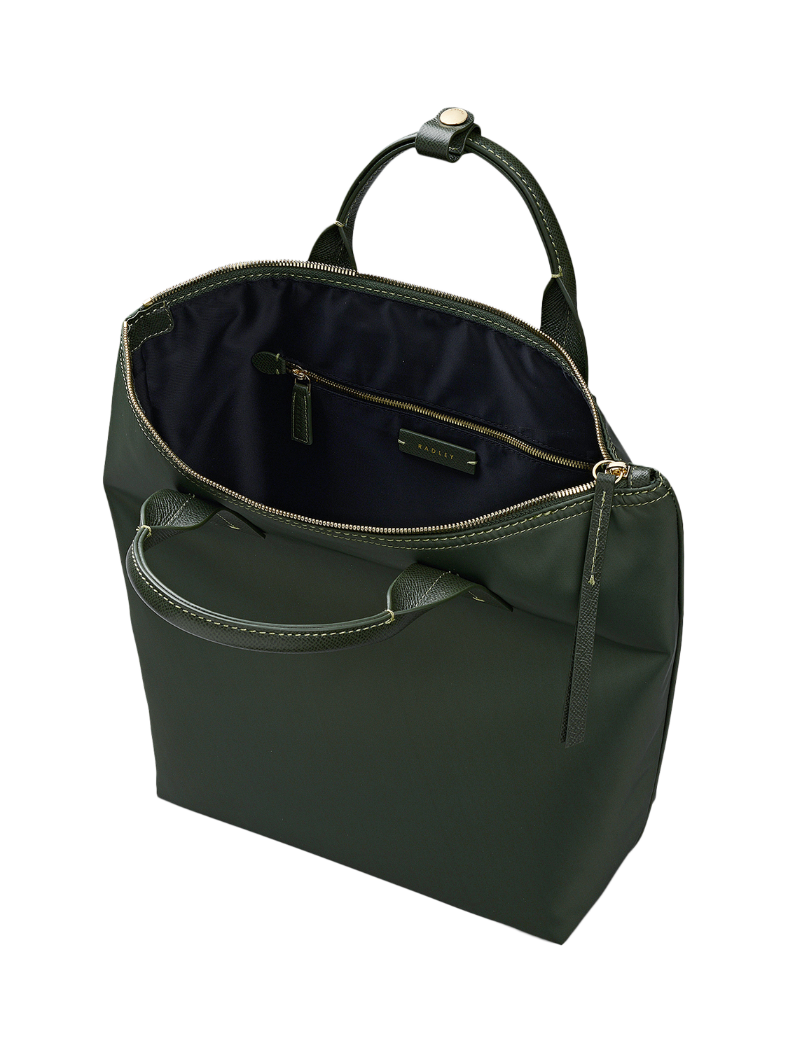 Product image 3 of 5, which shows Radley The Townley Medium Ziptop Backpack, Fern
