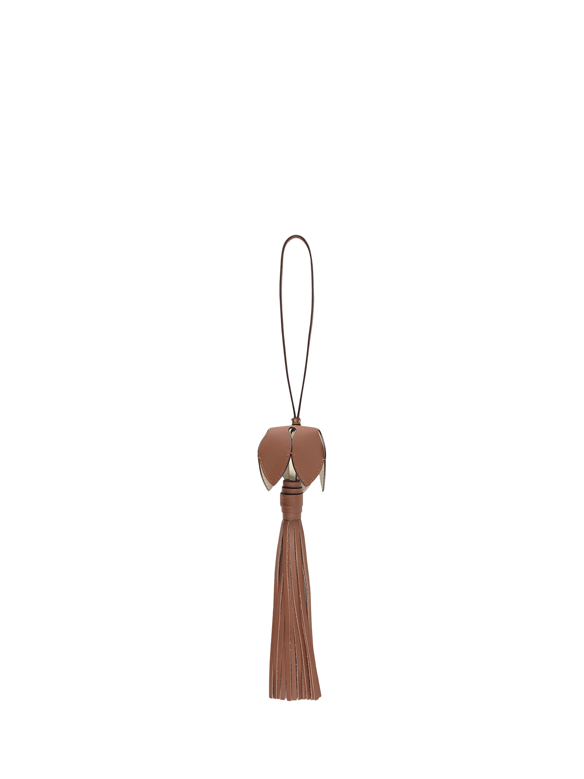 Product image 1 of 3, which shows Radley Flower Lane Bag Charm, Cognac