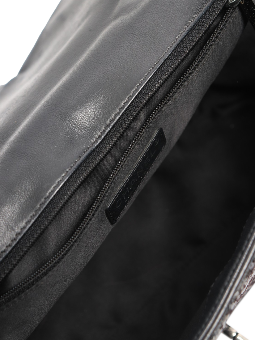 Product image 7 of 8, which shows Pre-loved CHANEL 2011 Jumbo Sequin Classic Single Flap Bag, Black