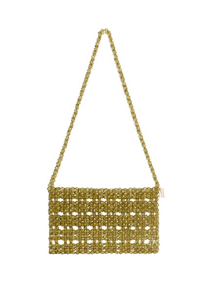 By Malene Birger Chaklo Faux Pearl Shoulder Bag, Deep Lichen Green, Deep Lichen Green