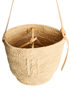 By Malene Birger Mirabellee Straw Bucket Bag, Undyed - view 2, Undyed