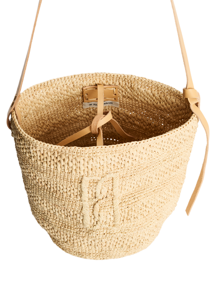 By Malene Birger Mirabellee Straw Bucket Bag, Undyed - view 2, Undyed