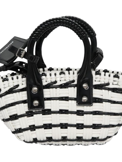 Pre-loved Balenciaga Bistro XXS 2-Way Tote Bag, White/Black - view 2, White/Black