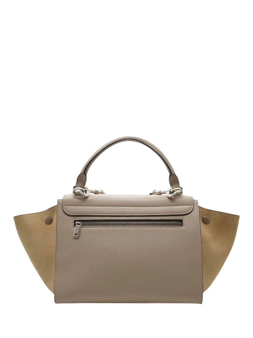 Product image 3 of 10, which shows Pre-loved CELINE Trapeze Leather and Suede 2-Way Bag, Neutral