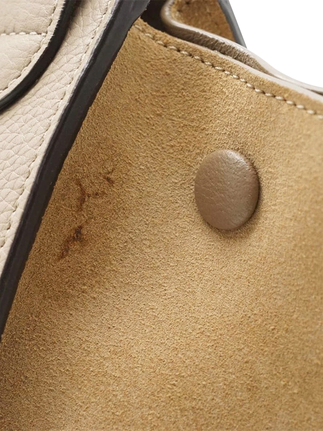 Product image 6 of 10, which shows Pre-loved CELINE Trapeze Leather and Suede 2-Way Bag, Neutral