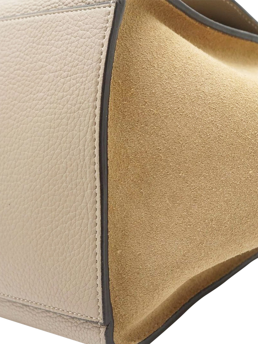 Product image 9 of 10, which shows Pre-loved CELINE Trapeze Leather and Suede 2-Way Bag, Neutral