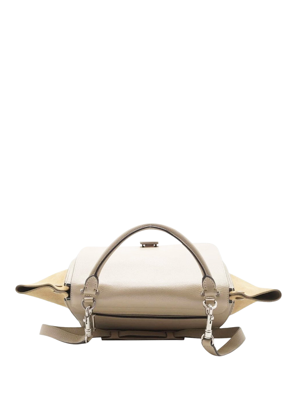 Product image 10 of 10, which shows Pre-loved CELINE Trapeze Leather and Suede 2-Way Bag, Neutral