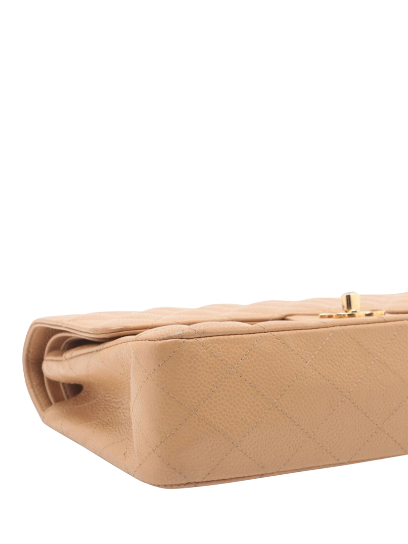 Product image 4 of 10, which shows Pre-loved CHANEL Vintage 2003 Medium Caviar Classic Double Flap Bag, Neutral