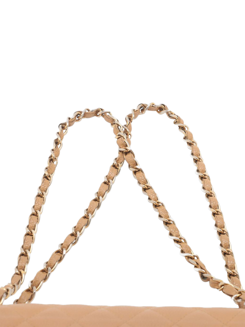 Product image 5 of 10, which shows Pre-loved CHANEL Vintage 2003 Medium Caviar Classic Double Flap Bag, Neutral