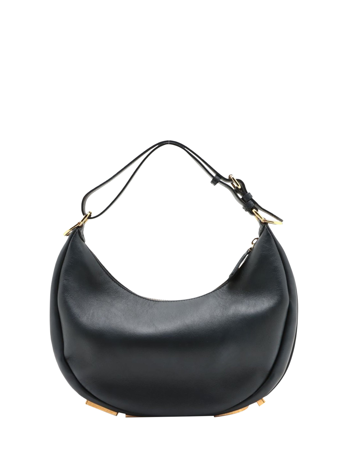 Product image 1 of 9, which shows Pre-loved Fendi Leather Shoulder Bag, Navy