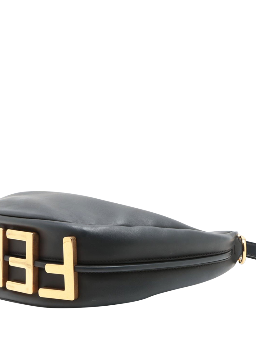 Product image 3 of 9, which shows Pre-loved Fendi Leather Shoulder Bag, Navy