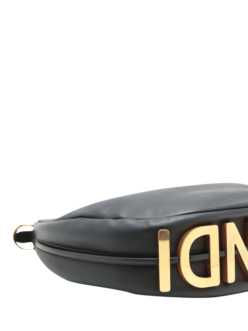 Product image 4 of 9, which shows Pre-loved Fendi Leather Shoulder Bag, Navy