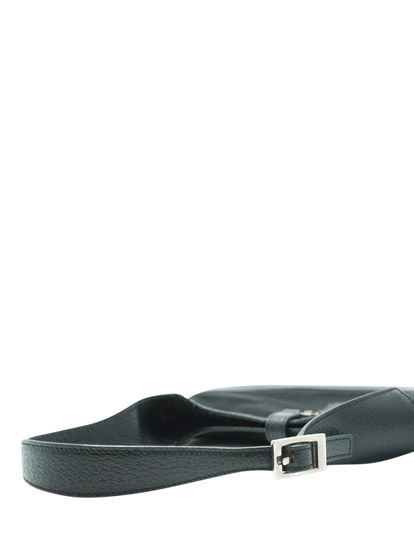 Product image 10 of 10, which shows Pre-loved GUCCI Mini Jackie Canvas and Leather Bag, Black