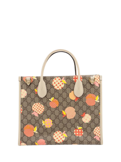 Pre-loved GUCCI Les Pommes GG Supreme 2-Way Tote Bag, Brown/Multi - view 2, Brown/Multi