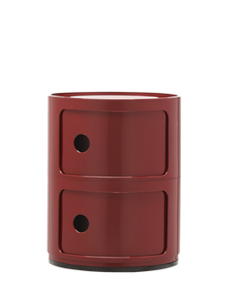 Kartell Componibili 2-Tier Side Table, Burgundy