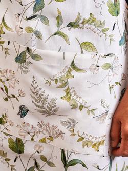 Sophie Allport Wild Floral Cotton Apron - view 2, Natural