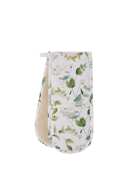 Sophie Allport Wild Floral Double Oven Glove, Natural
