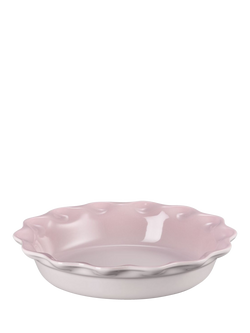 Le Creuset Stoneware Heritage Pie Dish, 23cm - view 2, Shell Pink