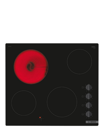 Bosch OUTLET Series 2 PKE611CA3E 60cm Ceramic Hob, Like New, Black, Black