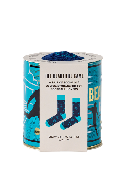 Gentlemen's Hardware Football Socks in a Tin, Blue