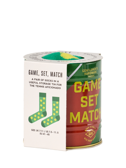 Gentlemen's Hardware Tennis Socks in a Tin - view 2, Green,yellow