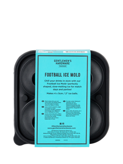 Gentlemen's Hardware Football Ice Moulds - view 2, Blue