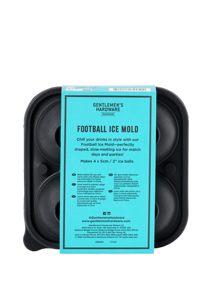 Gentlemen's Hardware Football Ice Moulds - view 2, Blue