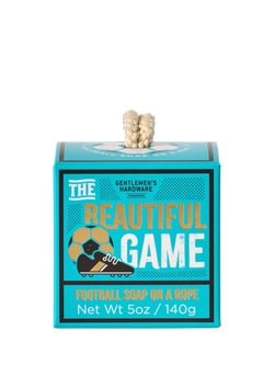 Gentlemen's Hardware Football Soap on a Rope, Blue