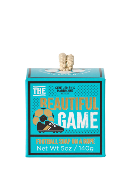 Gentlemen's Hardware Football Soap on a Rope, Blue