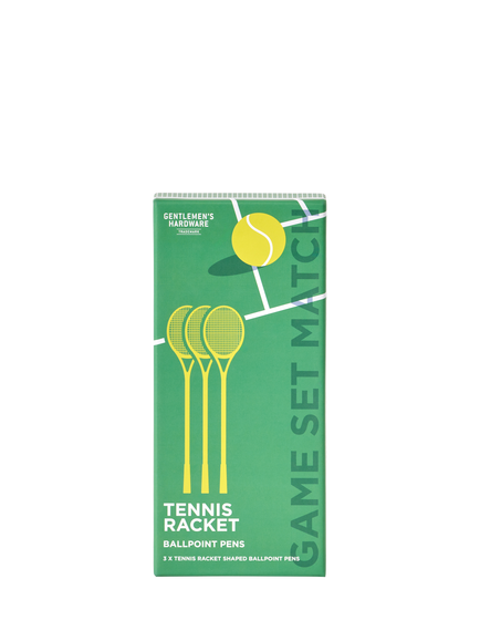Gentlemen's Hardware Tennis Racket Ballpoint Pen Set, Green