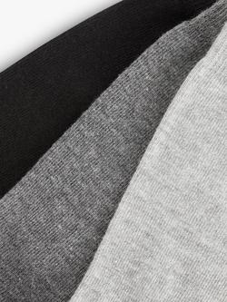 John Lewis Organic Cotton Mix Ankle Socks, Pack of 3, Black/Multi - view 2, Black/Multi