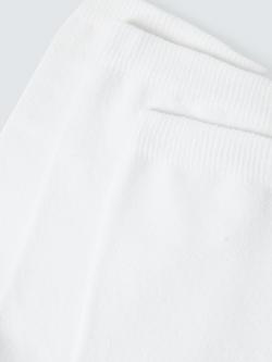 John Lewis Ankle Socks, Pack of 3, White - view 2, White