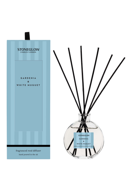 Stoneglow Modern Classic Gardenia & White Muguet Reed Diffuser, 120ml, Blue