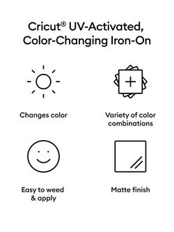 Cricut® UV-Activated, Colour-Changing Iron-On - view 2, Pastel Red