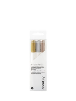 Cricut Joy™ Fine Point Metallic Markers, Gold/Silver/Copper, Pack of 3, Gold/Silver/Copper
