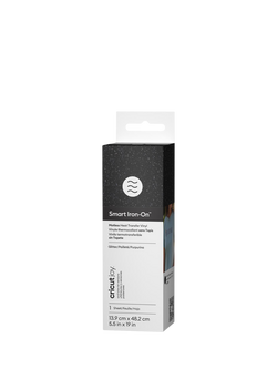 Cricut Joy™ Smart Iron On™ Glitter Matless Heat Transfer Vinyl, L48.2cm, Glitter Black