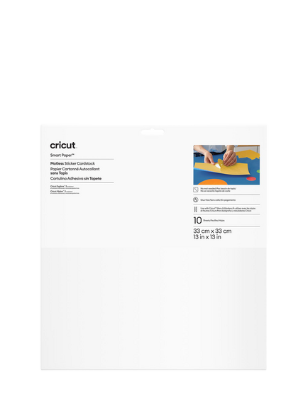 Cricut® Smart Paper™ Sticker Cardstock, Pack of 10, White