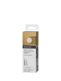 Cricut® Smart Vinyl™ Matless Permanent Vinyl, White, L121.9cm, Shimmer Gold