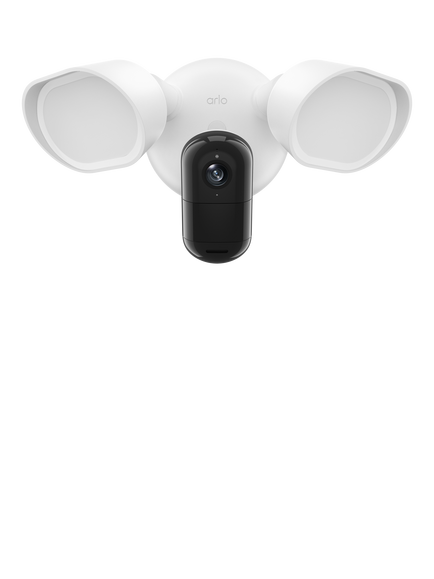 Arlo Wired Floodlight Smart Security System with Two 2K Cameras, White, White