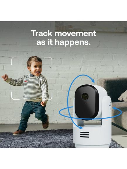 Arlo Essential 3 Indoor Smart Security System with Two 2K Pan-Tilt Cameras, White - view 2, White
