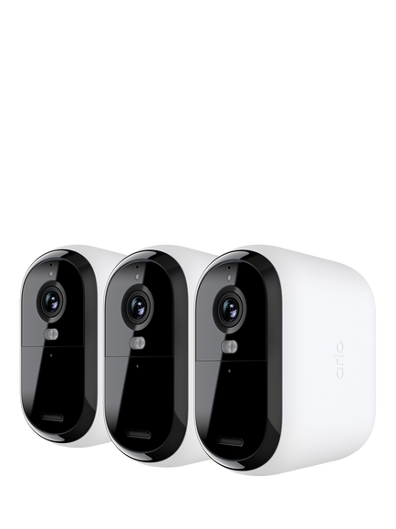 Arlo Essential 3 XL Outdoor Smart Security System with Three 2K Cameras, White, White
