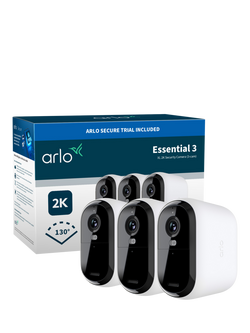 Arlo Essential 3 XL Outdoor Smart Security System with Three 2K Cameras, White - view 2, White