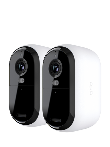 Arlo Essential 3 Outdoor Smart Security System with Two 2K Cameras, White, White