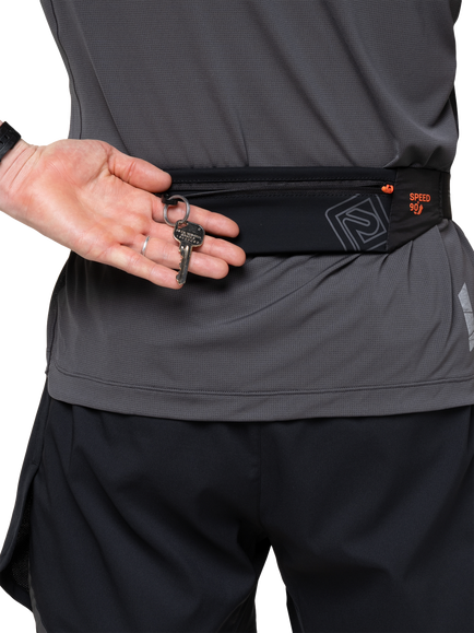 Ronhill Speed 90 Running Belt, Black - view 2, Black/Ronhill Red