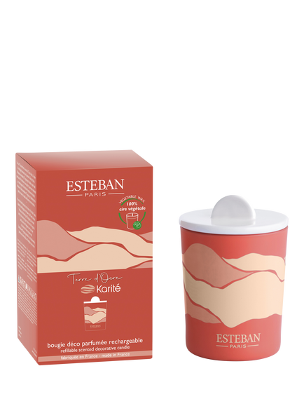 Esteban Terre d'Ocre Karité Scented Candle, 180g, Ochre