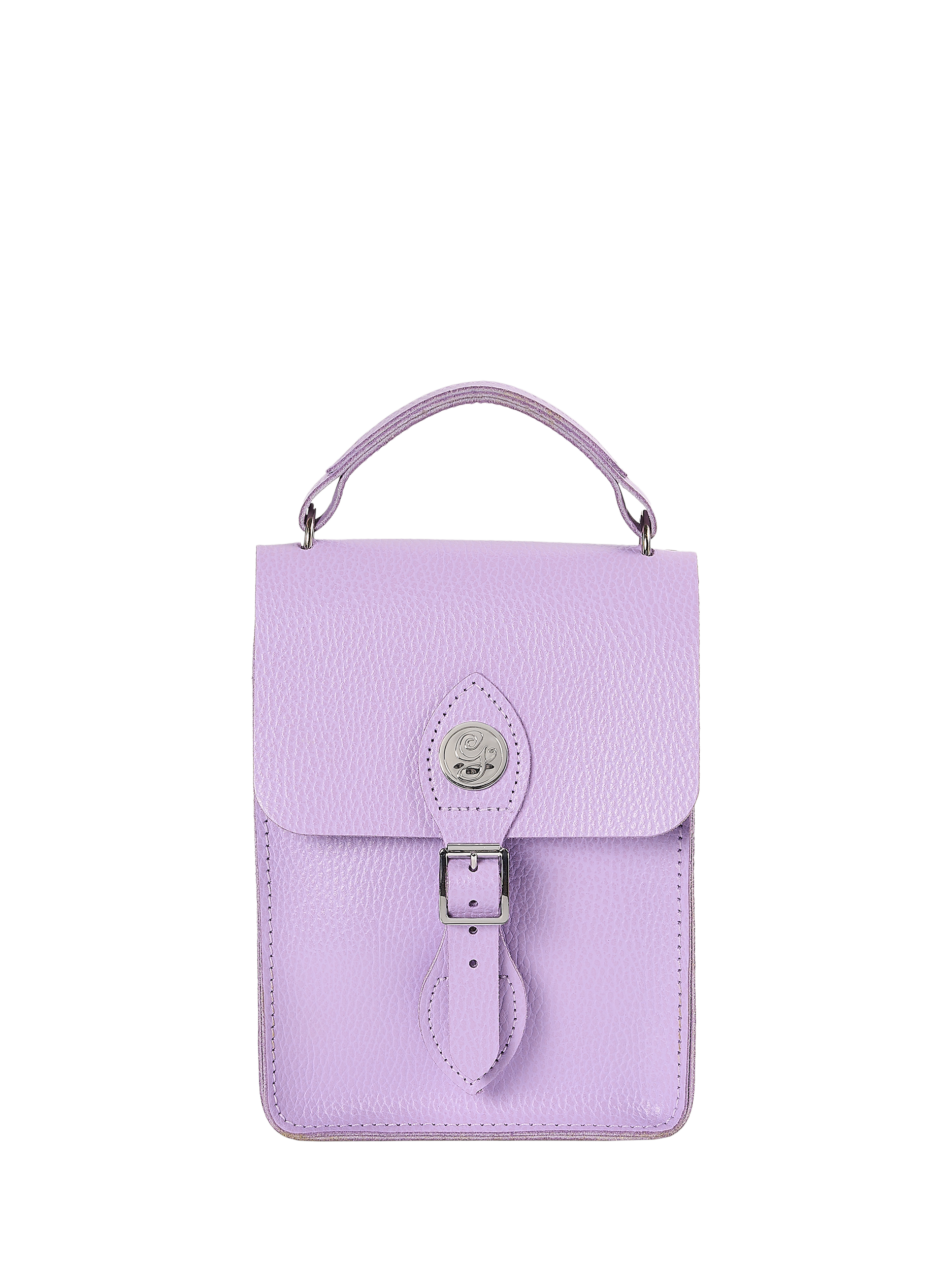 Product image 1 of 7, which shows Cambridge Satchel Leather Binocular Bag, Glinda Lavender